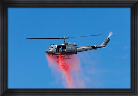 Framed New Zealand, Warbirds Over Wanaka, Vintage Helicopter Print