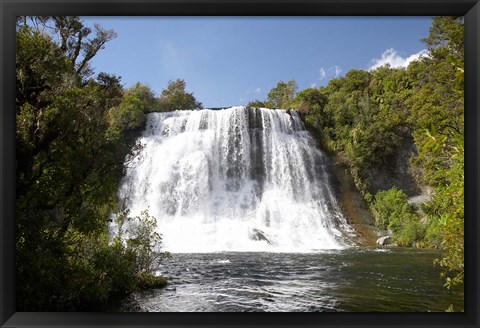 Framed Papakorito Falls, Te Urewera, North Island, New Zealand Print