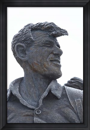 Framed Sir Edmund Hillary Statue, South Island, New Zealand Print