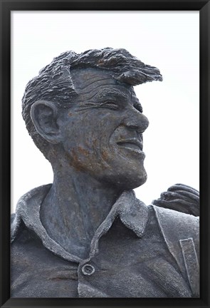 Framed Sir Edmund Hillary Statue, South Island, New Zealand Print