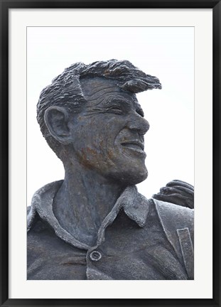 Framed Sir Edmund Hillary Statue, South Island, New Zealand Print