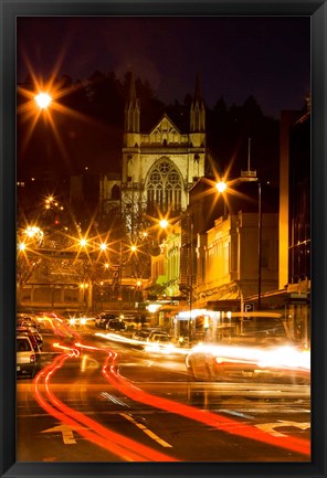 Framed St Paul&#39;s Cathedral, Octagon, Dunedin, South Island, New Zealand Print