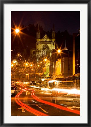 Framed St Paul&#39;s Cathedral, Octagon, Dunedin, South Island, New Zealand Print