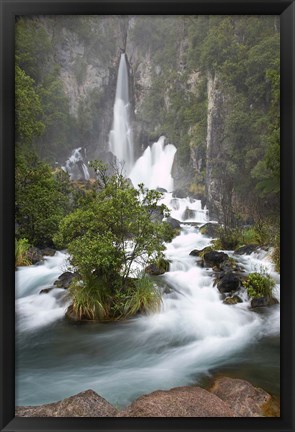 Framed Tarawera Falls, Tarawera River, North Island, New Zealand Print