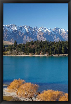 Framed Remarkables, Lake Wakatipu, South Island, New Zealand Print