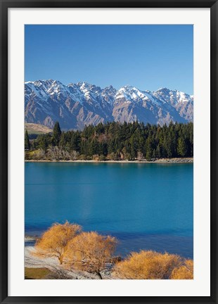 Framed Remarkables, Lake Wakatipu, South Island, New Zealand Print