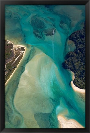 Framed Tidal Patterns, Awaroa Inlet, South Island, New Zealand Print