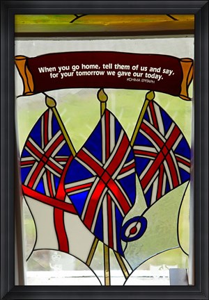 Framed Union Jack flag, St James, North Island, New Zealand Print