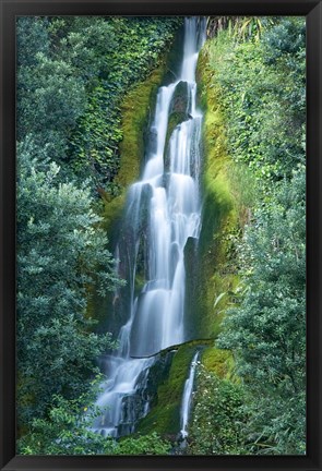 Framed Waterfall, Centennial Gardens, Napier, Hawkes Bay, North Island, New Zealand Print