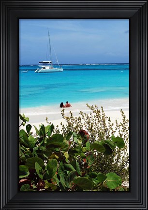 Framed Swimming the waters of Prickly Pear Island with Festiva Sailing Vacations Print