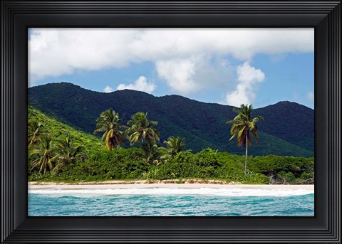 Framed Tobacco Beach, Antigua, West Indies, Caribbean Print