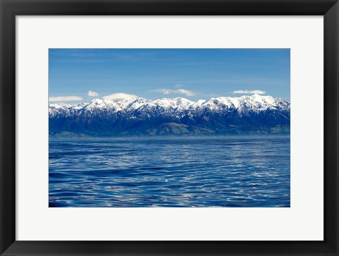 Framed New Zealand, Marlborough, Seaward Kaikoura Ranges Print