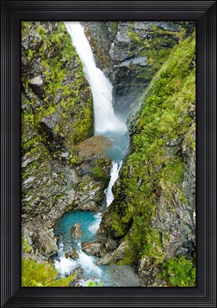Framed New Zealand, Arthurs Pass NP, Waimakariri falls Print