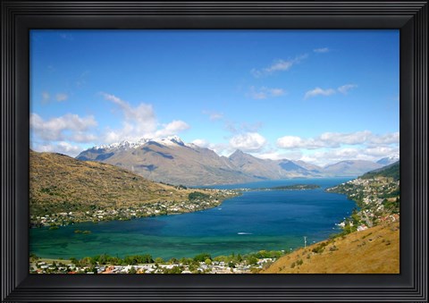 Framed New Zealand, Queenstown, Lake Wakatipu Print