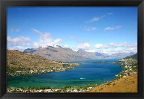 Framed New Zealand, Queenstown, Lake Wakatipu Print