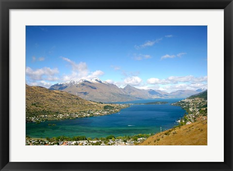 Framed New Zealand, Queenstown, Lake Wakatipu Print