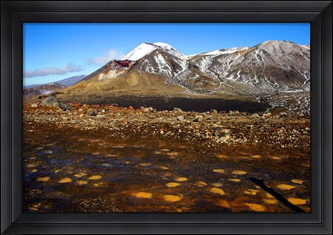 Framed Tongariro NP, New Zealand, Volcanic plateau Print