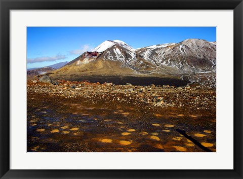 Framed Tongariro NP, New Zealand, Volcanic plateau Print