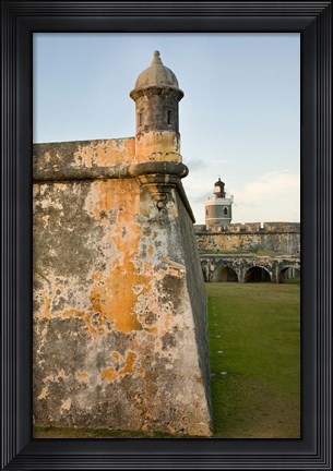 Framed Puerto Rico, Walls and Turrets of El Morro Fort Print