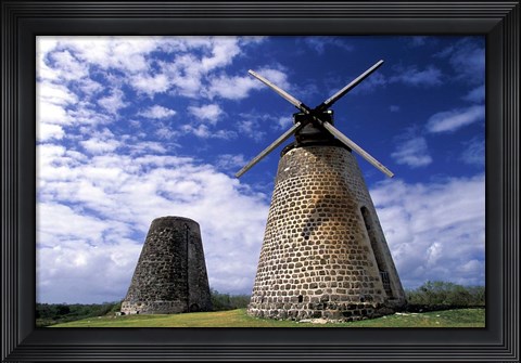 Framed Antigua, Betty&#39;s Hope, Suger plant, windmill Print