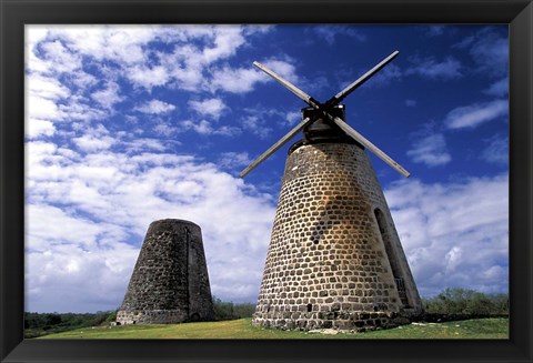 Framed Antigua, Betty&#39;s Hope, Suger plant, windmill Print
