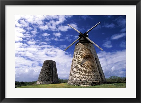 Framed Antigua, Betty&#39;s Hope, Suger plant, windmill Print