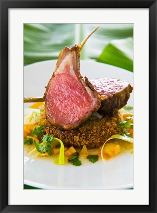 Framed Spiced Lamb Rack cuisine, Antigua, Caribbean Print