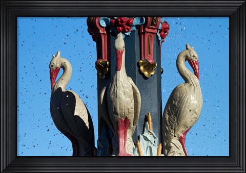 Framed Bird sculptures, Christchurch, Canterbury, New Zealand Print