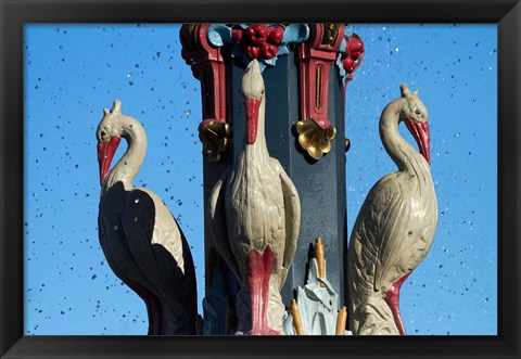 Framed Bird sculptures, Christchurch, Canterbury, New Zealand Print