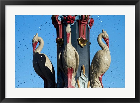 Framed Bird sculptures, Christchurch, Canterbury, New Zealand Print