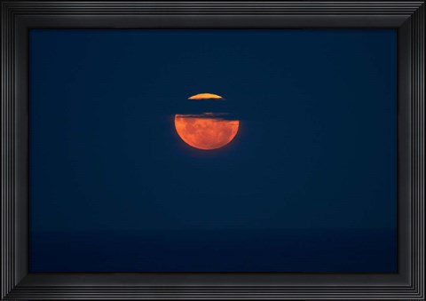 Framed Full moon, from Dunedin, South Island, New Zealand Print
