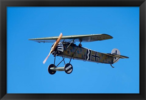 Framed German WWI Fokker D-8 fighter plane, War plane Print