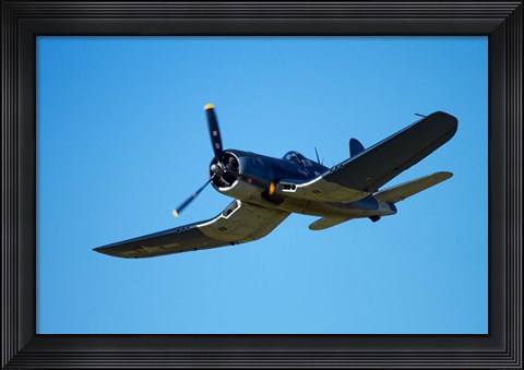 Framed Goodyear Corsair FG-1D  &#39;whispering death&#39; fighter bomber Print