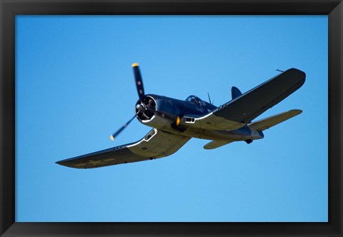 Framed Goodyear Corsair FG-1D  &#39;whispering death&#39; fighter bomber Print