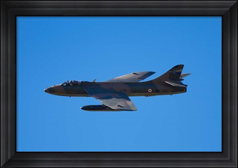 Framed Hawker Hunter jet fighter, War plane Print