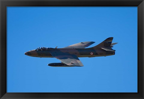Framed Hawker Hunter jet fighter, War plane Print