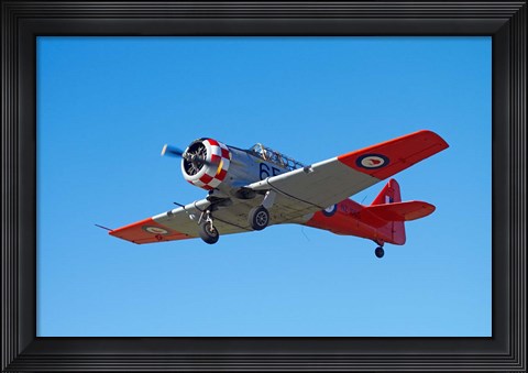 Framed North American Harvard, or T-6 Texan, or SNJ, War plane Print