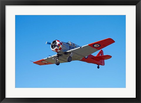 Framed North American Harvard, or T-6 Texan, or SNJ, War plane Print