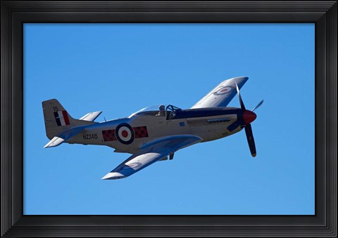 Framed P-51 Mustang, American Fighter Plane, War plane Print