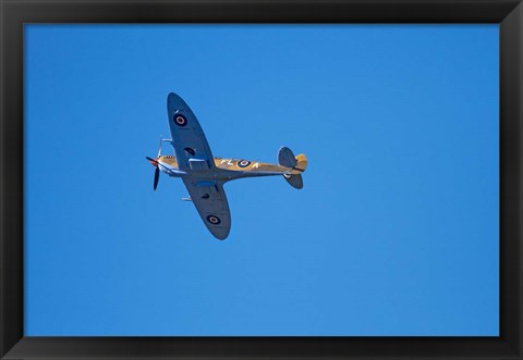 Framed Tandem Supermarine Spitfire Trainer, British and allied WWII War Plane Print