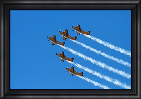 Framed Red Checkers Aerobatic Display Team with CT-4B Airtrainers Print