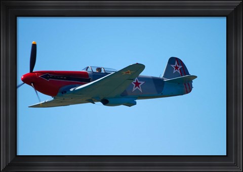 Framed Yakovlev Yak-3, WWII Russian Fighter Plane, War plane Print
