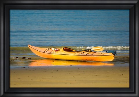 Framed New Zealand, South Island, Titirangi Bay, Kayaking Print