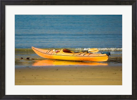 Framed New Zealand, South Island, Titirangi Bay, Kayaking Print