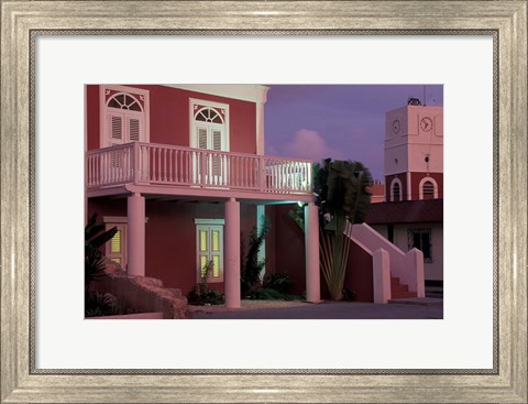 Framed Fort Zoutman,  Aruba, Caribbean Print