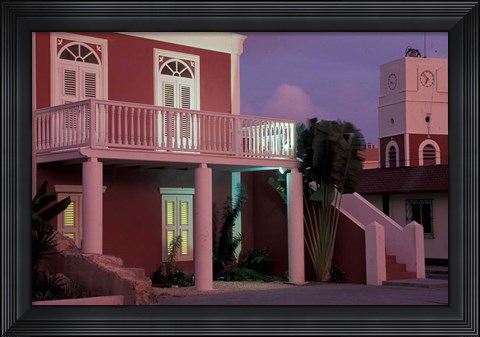 Framed Fort Zoutman,  Aruba, Caribbean Print