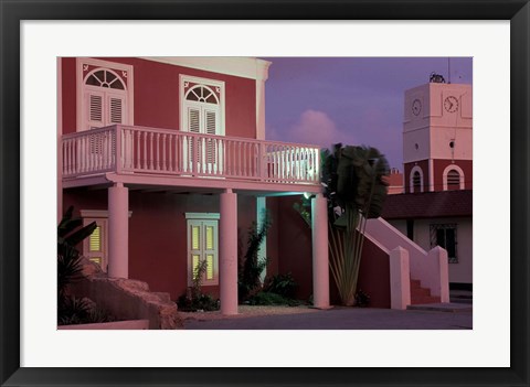 Framed Fort Zoutman,  Aruba, Caribbean Print