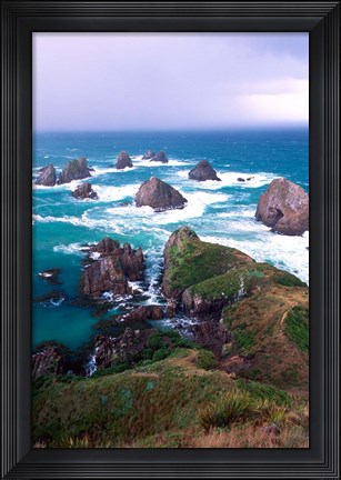 Framed New Zealand, South Island, Nugget Point Print