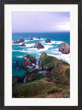 Framed New Zealand, South Island, Nugget Point Print