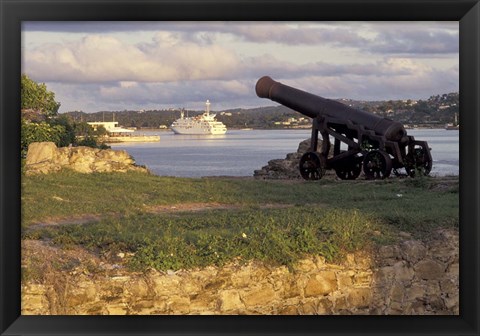 Framed Fort James and Renaissance 3, Antigua, Caribbean Print